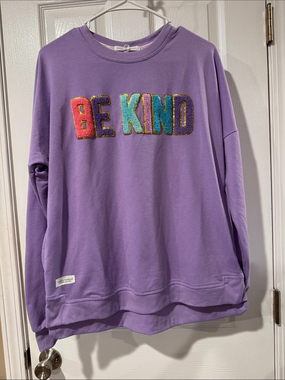 Simply Southern Lavender "BE KIND" Pullover Sweatshirt